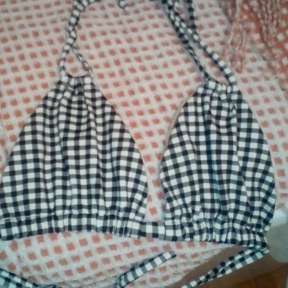 Montce Swim Top black & White Euro Bikini XL